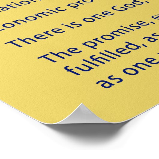 Ein Gott Poster (Ecke)