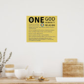 Ein Gott Poster (Küche)