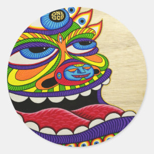 Ein Gott Runder Aufkleber