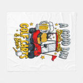 Ein Gott Tag beginnt mit Golf Carts Fleecedecke (Vorderseite (Horizontal))