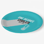 Ein Grad Cooler moderner Personalisierter Abschlus Pappteller (Schrägansicht)