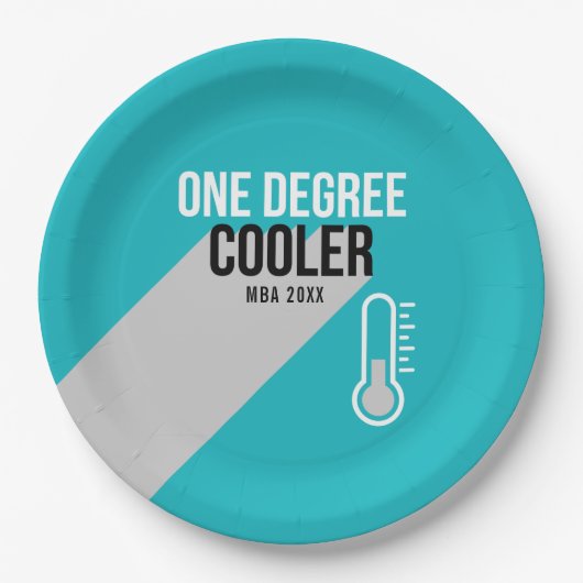 Ein Grad Cooler moderner Personalisierter Abschlus Pappteller (Vorderseite)