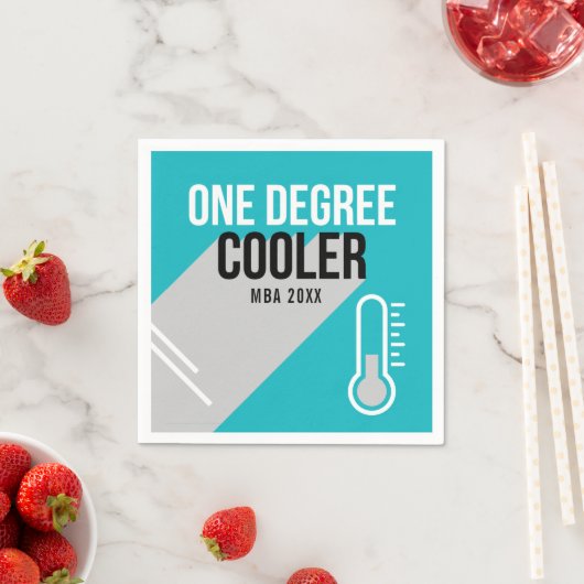 Ein Grad Cooler moderner Personalisierter Abschlus Serviette (Beispiel)