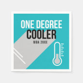 Ein Grad Cooler moderner Personalisierter Abschlus Serviette (Vorderseite)