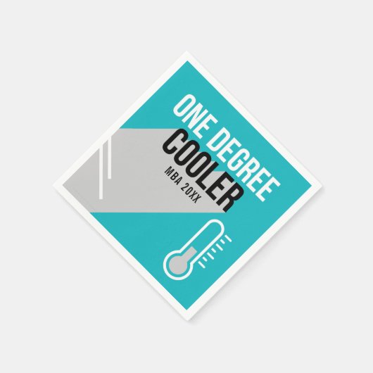 Ein Grad Cooler moderner Personalisierter Abschlus Serviette (Ecke)