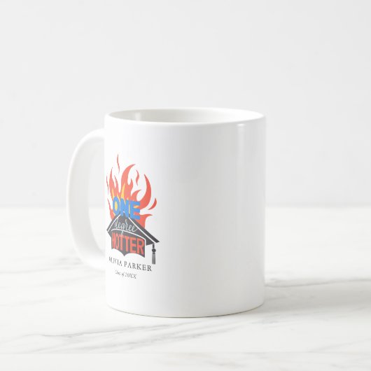 Ein Grad Hotter-Abitur Kaffeetasse (Vorderseite Links)