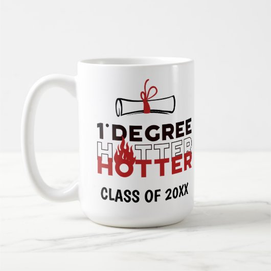 Ein Grad Hotter-Abschluss Kaffeetasse (Links)