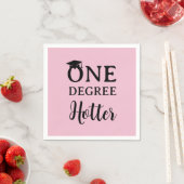 Ein Grad Hotter Abschluss rosa Serviette (Beispiel)