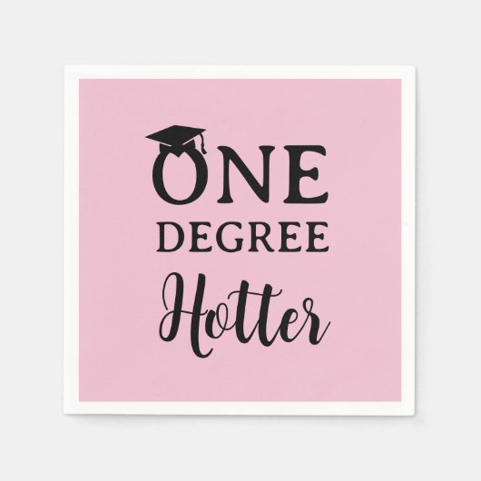 Ein Grad Hotter Abschluss rosa Serviette (Vorderseite)