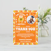 Ein Grad Hotter Retro Foto Abschluss Dankeskarte (Stehend Vorderseite)