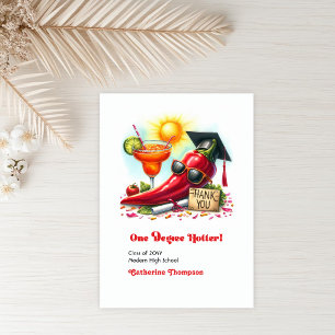 Ein Grad Hotter Spicy-Abschluss-Foto Dankeskarte