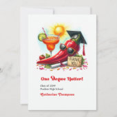 Ein Grad Hotter Spicy-Abschluss-Foto Dankeskarte (Vorderseite)