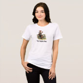 Ein graues Elf mit einem köstlichen Kuchen Tri-Blend Shirt (Vorderseite voll)