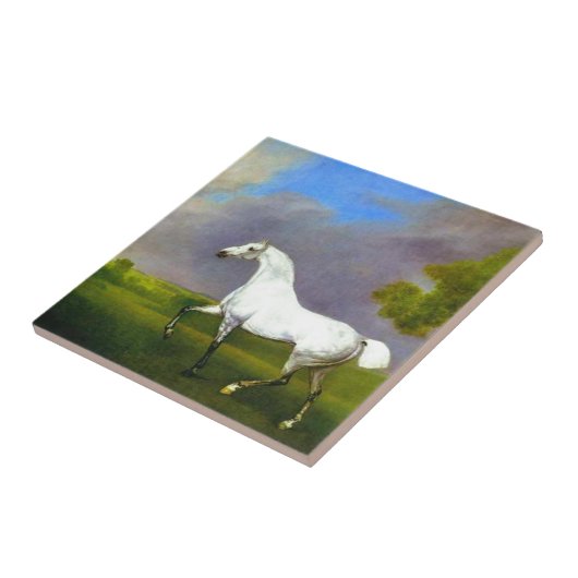 Ein graues Pferd durch George Stubbs Fliese (Seite)