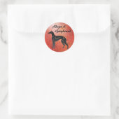 Ein Grauhund adoptier Runder Aufkleber (Tasche)