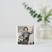 Ein Gravieren des Bogenschützen von 1903 Quadratische Visitenkarte (Stehend Vorderseite)