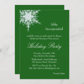 Ein Green Holiday Offset Snowflake Einladung (Vorne/Hinten)