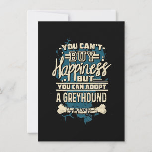 Ein Greyhound T - Shirt Rescue Hundeshirt adoptier Dankeskarte