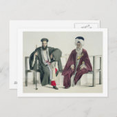 Ein griechischer Priester und ein Turk, graviert v Postkarte (Vorne/Hinten)