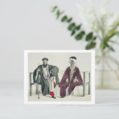 Ein griechischer Priester und ein Turk, graviert v Postkarte (Stehend Vorderseite)