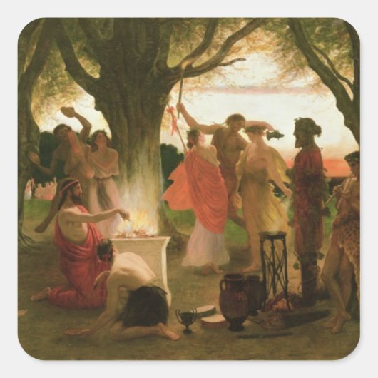 Ein griechisches Festival Quadratischer Aufkleber (Vorderseite)