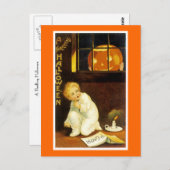 Ein grillendes Halloween Postkarte (Vorne/Hinten)