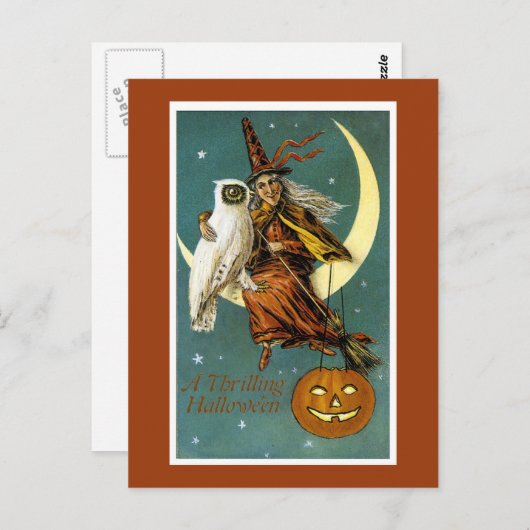 Ein grillendes Halloween Postkarte (Vorne/Hinten)