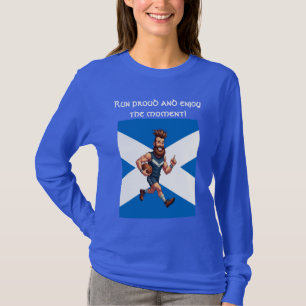 Ein grinsender schottischer Rugbyläufer T-Shirt