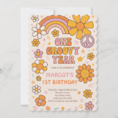 Ein Groovitjahr 1. Geburtstag Party Einladung (Vorderseite)