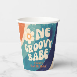EIN Groovy Babe 1. Geburtstag Groovy Eins  Pappbecher