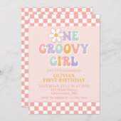 Ein Groovy Girl Retro Girl I GL Girl Einladung (Vorne/Hinten)