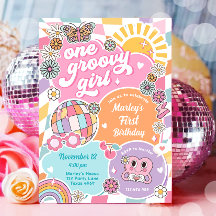 Ein Groovy Girl Retro Preppy Varsity Birthday