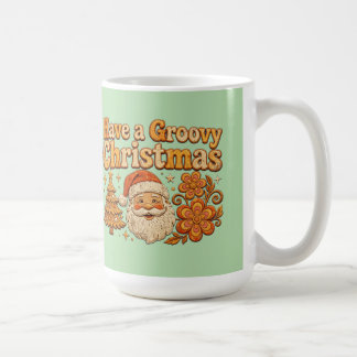 Ein groovy Weihnachten Retro-Santa-T-Shirt Kaffeetasse