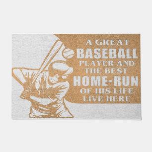 Ein großartiger Baseballspieler und der beste Zuha Fußmatte