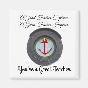 Ein großartiger Lehrer-Anker-Design-Magnet Magnet
