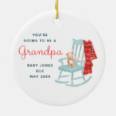 Ein großartiger Personalisierter Teddybär Keramik Ornament (Hinten)