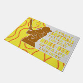 Ein großartiger Softball-Player und der beste Zuha Fußmatte (Schrägansicht)