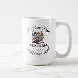 Ein großartiges Buch erfreut floral  Kaffeetasse