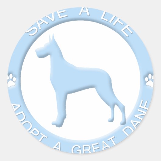 Ein großartiges Dane-Sticker adoptiert Runder Aufkleber (Vorderseite)