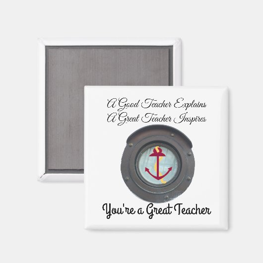 Ein großartiges Teacher Anker Design Magnet (Vorderseite/Rückseite)