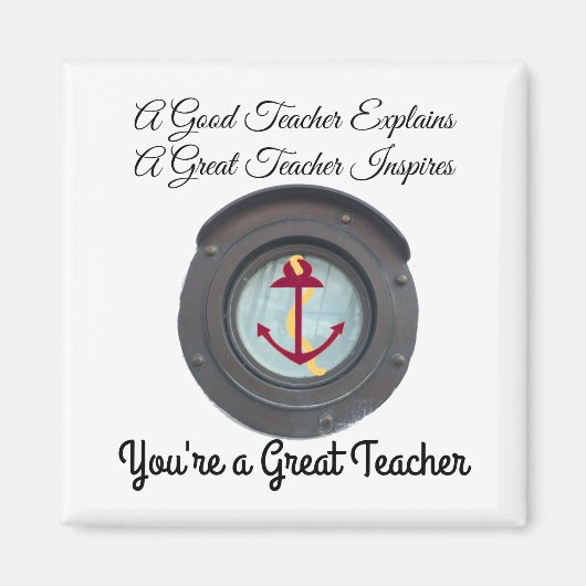 Ein großartiges Teacher Anker Design Magnet (Vorne)