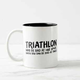 Ein großartiges Triathlon-Geschenk für Ihren Freun Zweifarbige Tasse
