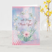 Ein großer Dank an den Aquarellkaktus Karte (Gelbe Blume)