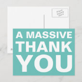 Ein großer Dank an die Postkarte (Vorne/Hinten)