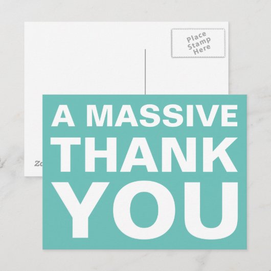 Ein großer Dank an die Postkarte (Vorne/Hinten)