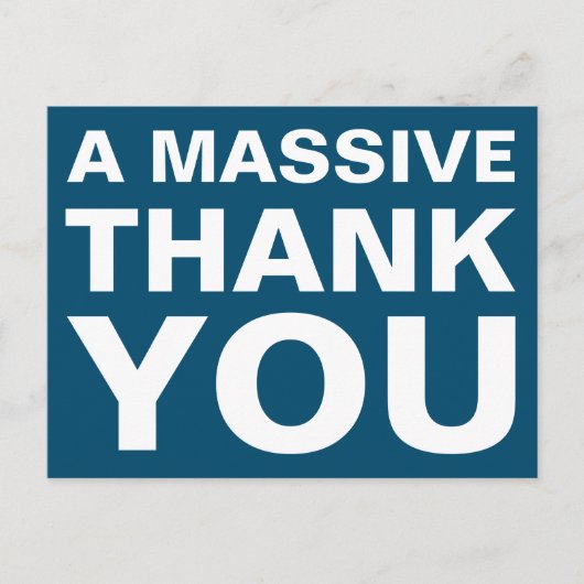 Ein großer Dank an die Postkarte (Vorderseite)