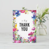 EIN GROSSER DANK FÜR IHRE MÄSSIGKEITEN DANKESKARTE (Stehend Vorderseite)