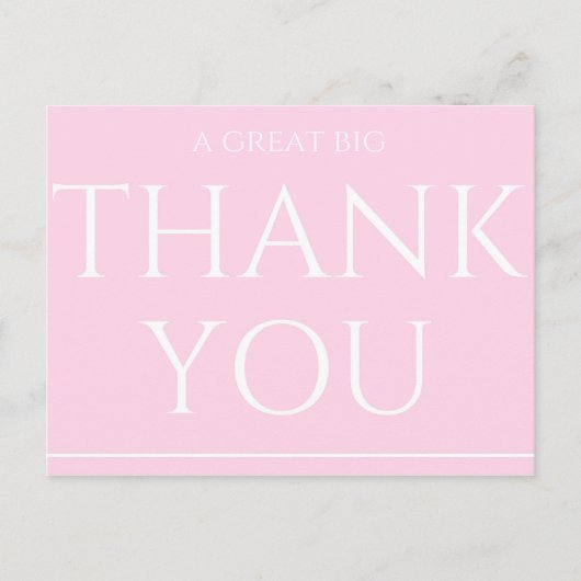 Ein großer Dank Postkarte (Vorderseite)