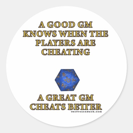 Ein großer DM schlägt besser Runder Aufkleber (Vorderseite)