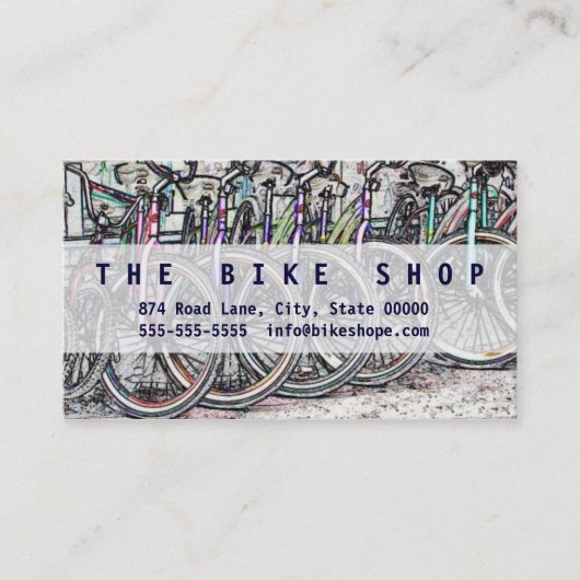 Ein großer Fahrradentwurf Visitenkarte (Vorderseite)